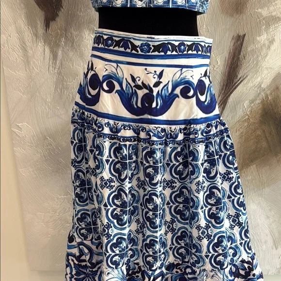 Dolce & Gabbana Blue and White Skirt Set - Picture 2 of 8